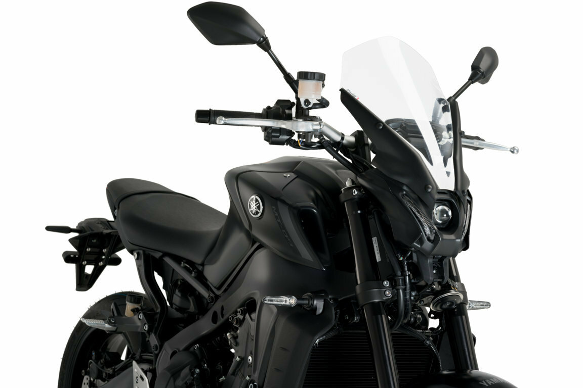Puig Naked New Gen Touring Windscreen Clear For Yamaha MT-09 2021-2023 - Touring windscreen for Yamaha MT-09 2021-2023 - Click Image to Close