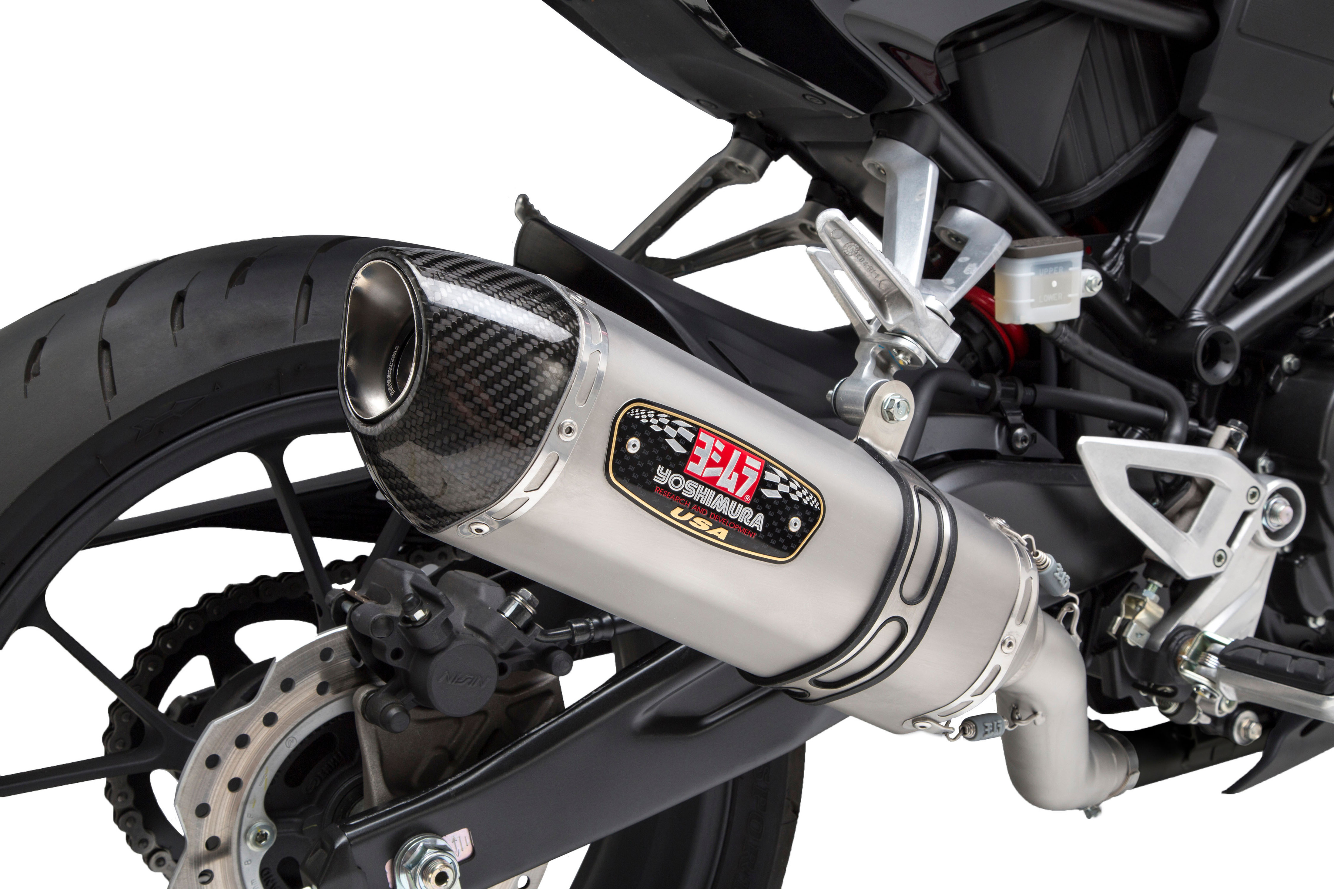 R-77 Slip On Exhaust CF Cap - For 19-20 Honda CB300R - Click Image to Close
