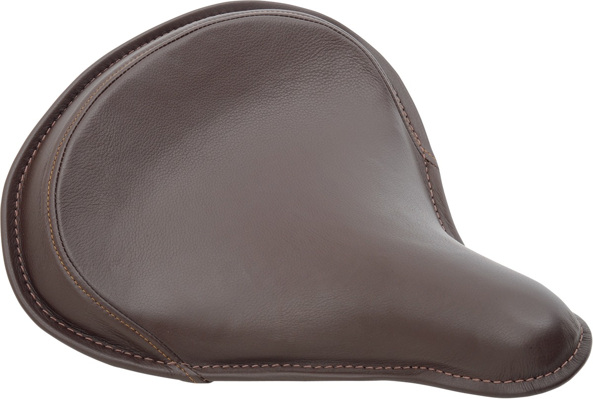 Drag Specialties Large Spring Solo Seat Brown Perimeter Stitch - Large brown spring solo seat with perimeter stitch - Click Image to Close