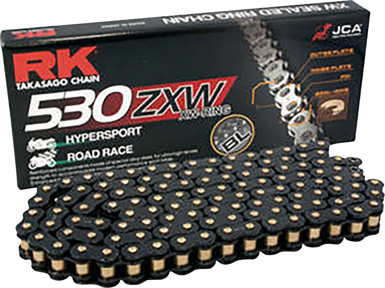 RK 530 ZXW Series XW-Ring Chain Black 120 Links - High-strength XW-Ring chain, 120 links, black - Click Image to Close