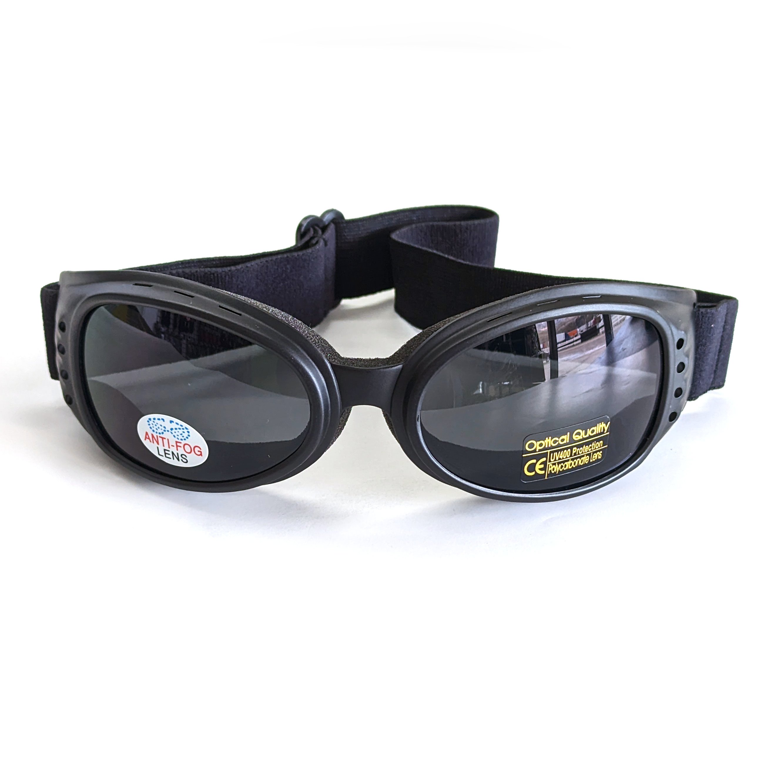 A10 Riding Goggles, Smoke Lens w/ Foam Padded & Vented Frame - Click Image to Close