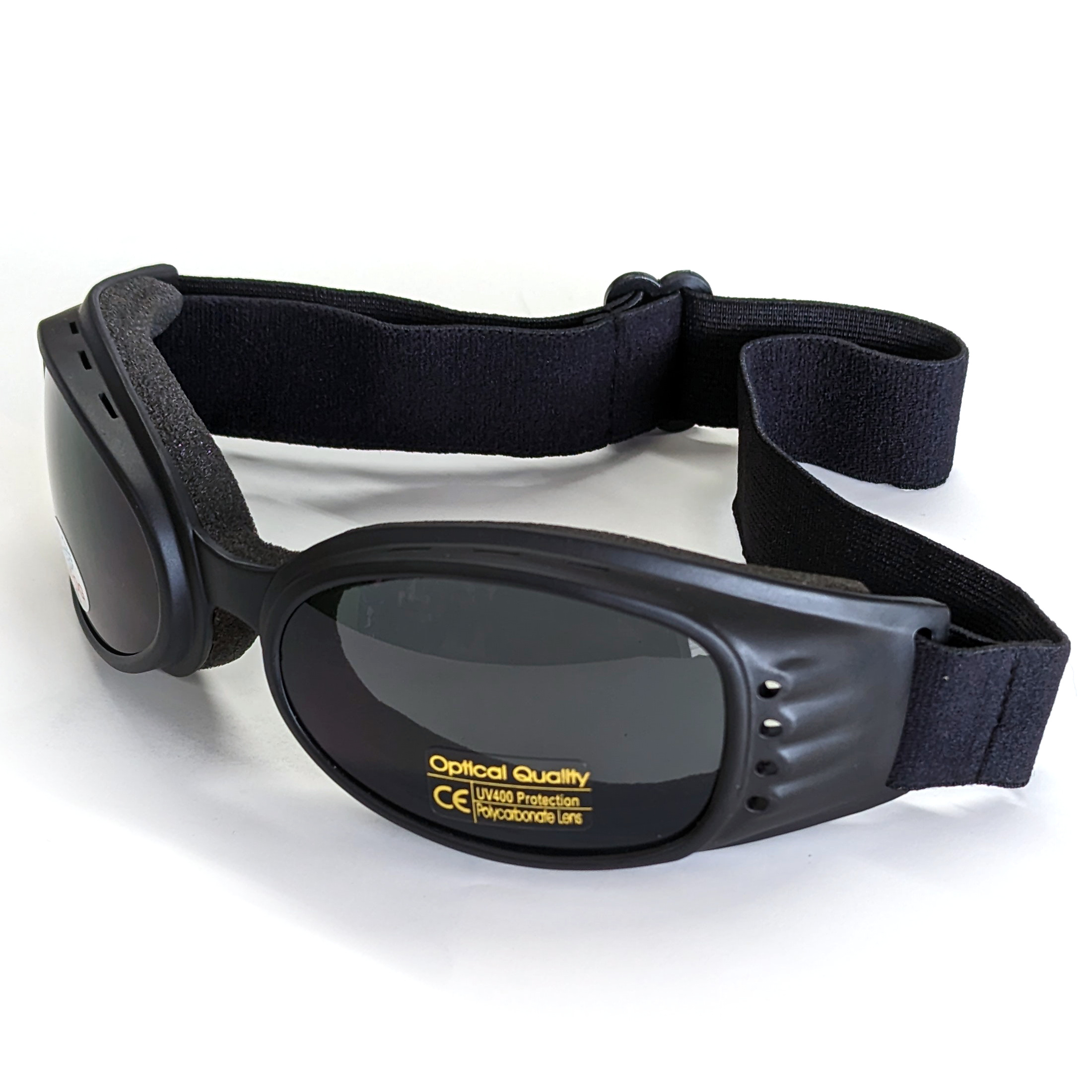 A10 Riding Goggles, Smoke Lens w/ Foam Padded & Vented Frame - Click Image to Close