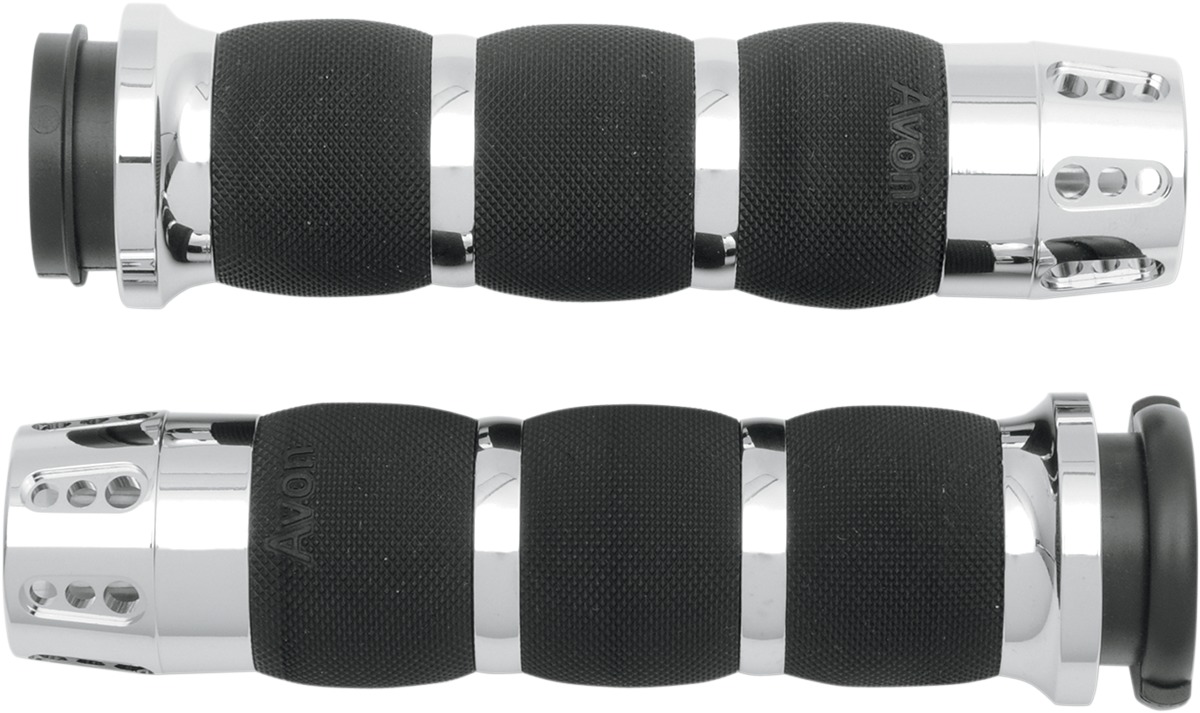Avon Air Cushion Gatlin Grips 1" Fly-By-Wire Black - Click Image to Close