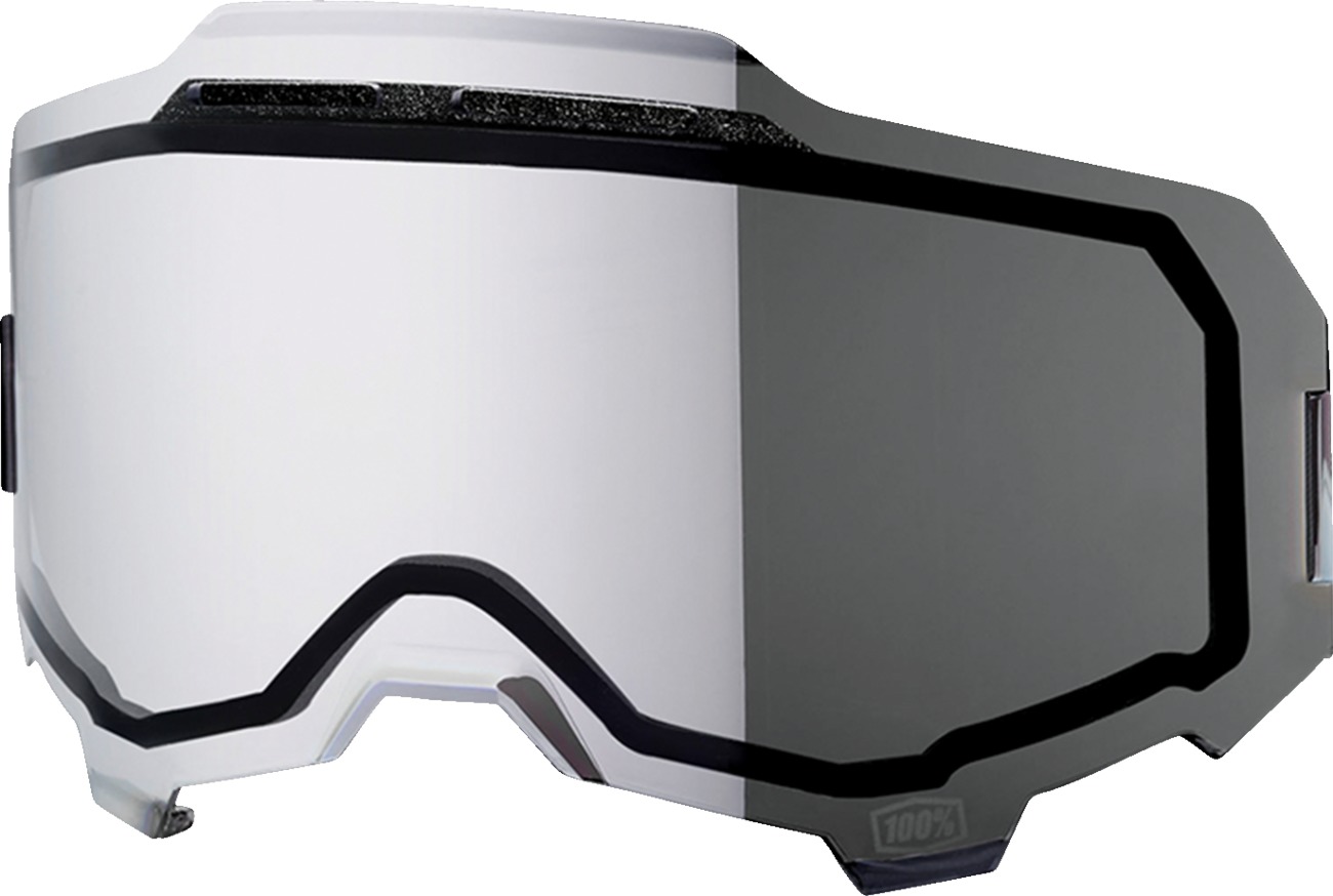 100% Armega Dual Pane Vented Lens - Silver Mirror - Click Image to Close