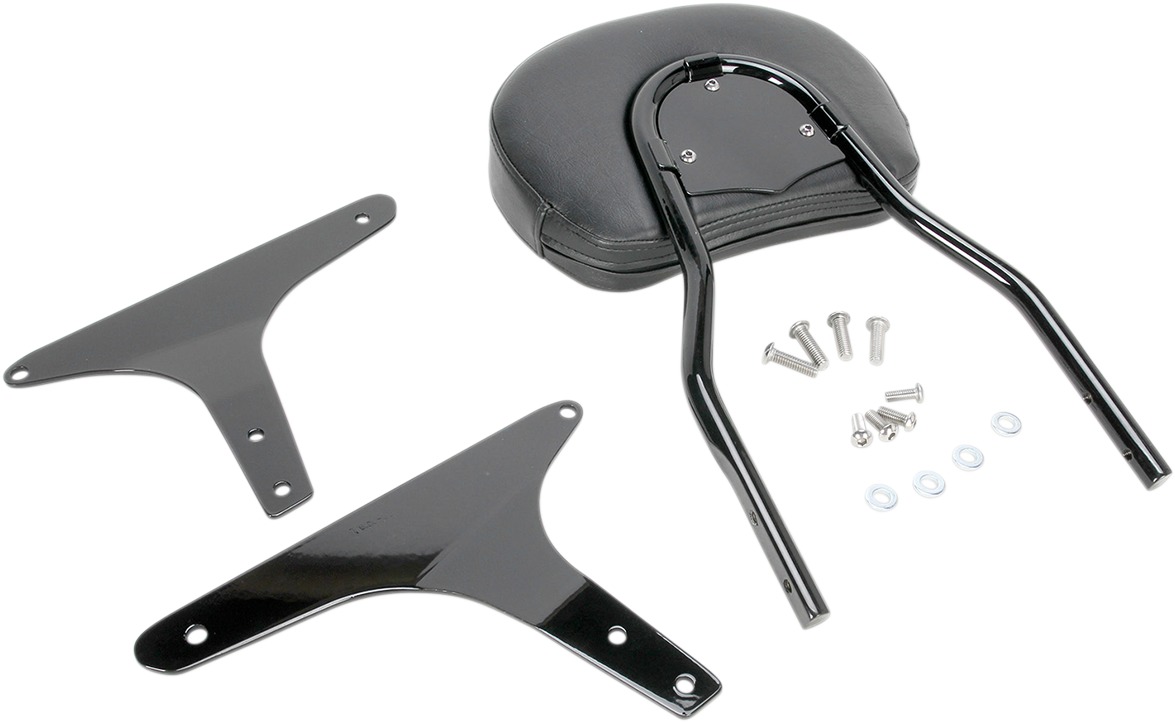 Round 14" Sissy Bar - Black - For 06-17 Harley Softail - Click Image to Close