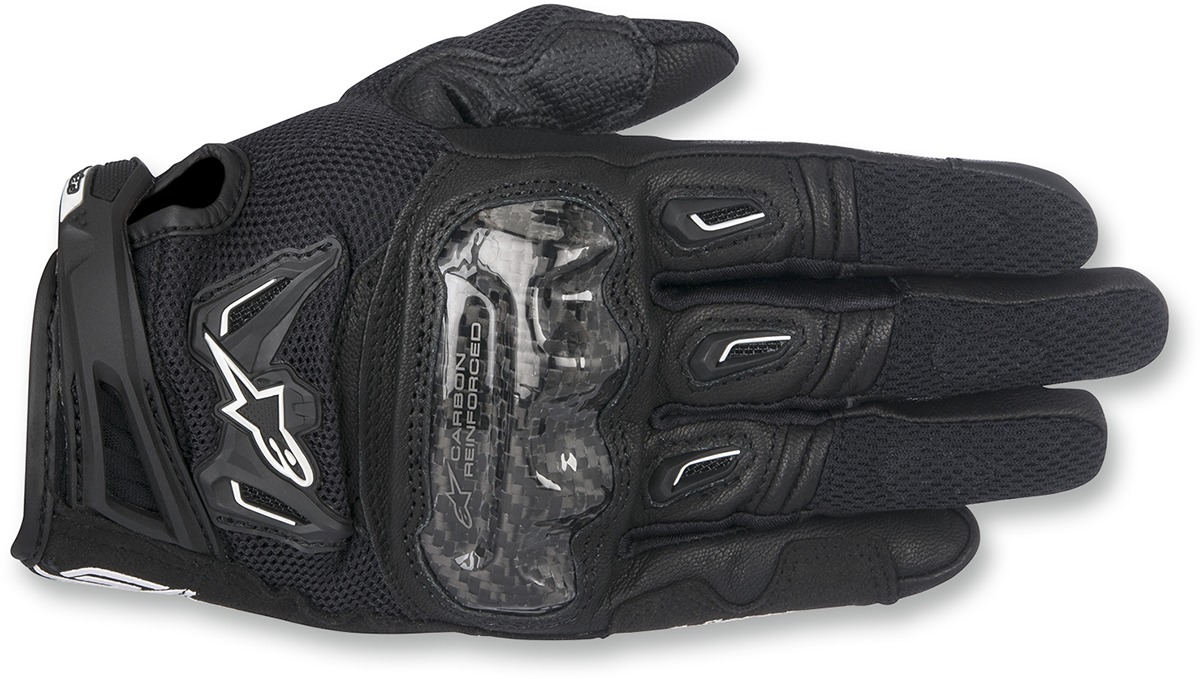 SMX-2 V2 Air Carbon Motorcycle Gloves Black Medium - Click Image to Close