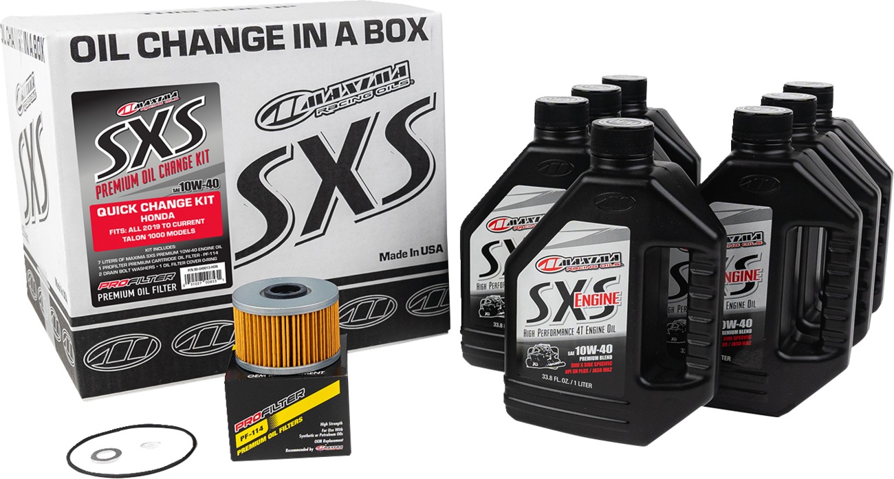 Maxima SxS Quick Change Kit 10W-40 with Filter For Honda Talon - Click Image to Close