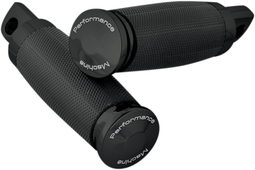 Performance Machine Contour Footpegs Black Anodized - Click Image to Close