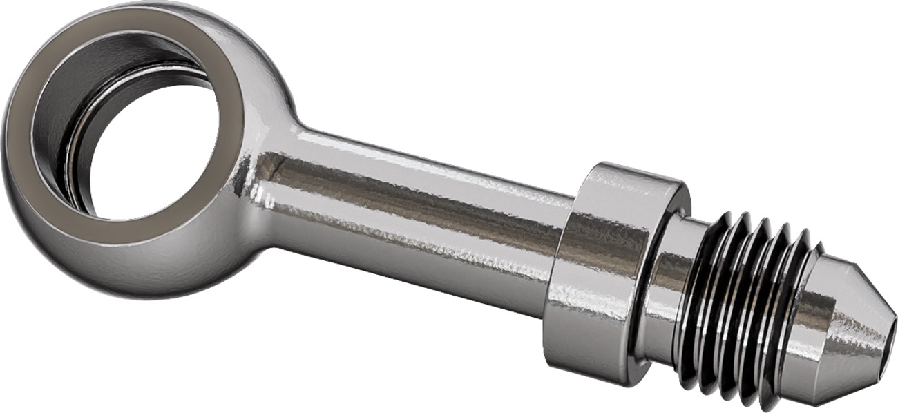 Goodridge Banjo Adapter Stainless Steel Straight Silver - Adapter for Goodridge universal brake lines - Click Image to Close