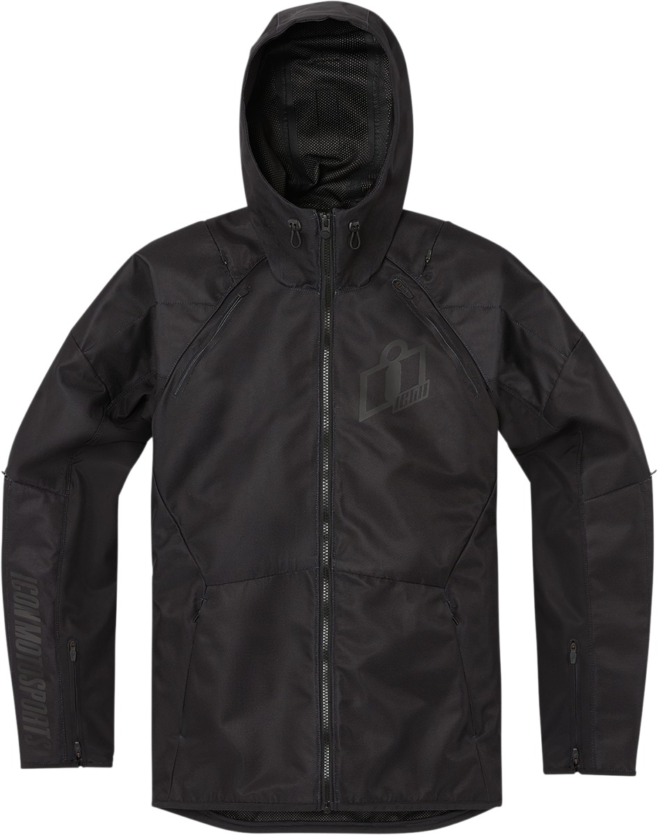ICON Airform Jacket Black Men's 2XL - Water-resistant sport fit riding jacket - Click Image to Close