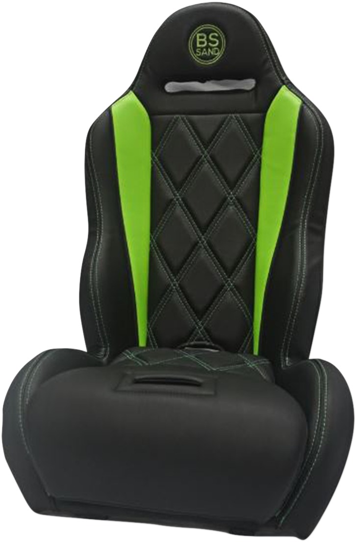 Performance Diamond Solo Seat Black/Green - For 2018 Textron Wildcat XX - Click Image to Close