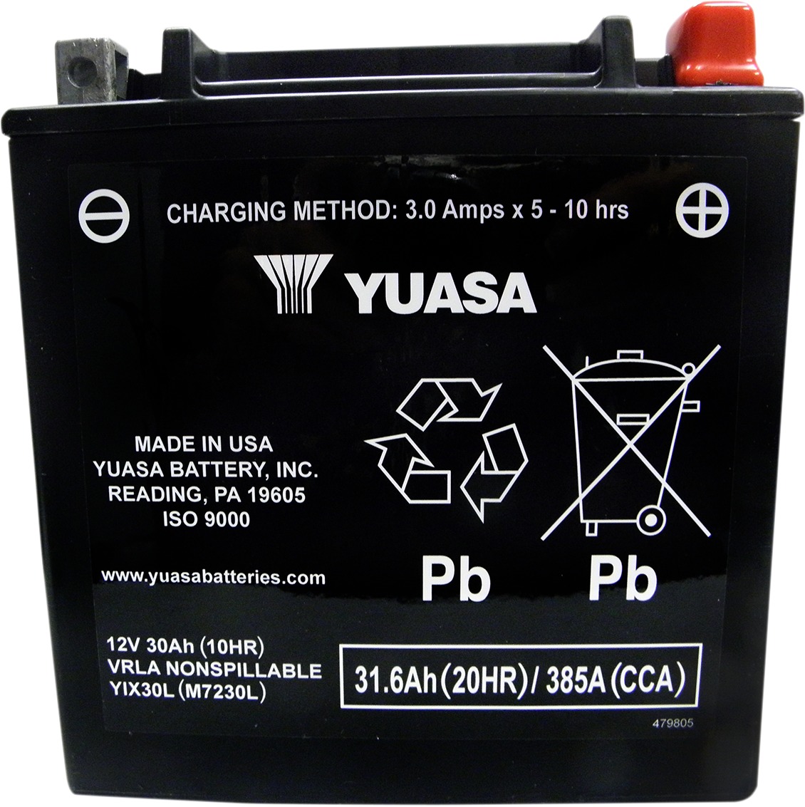 AGM Maintenance Free Battery YIX30L-BS-PW - Click Image to Close