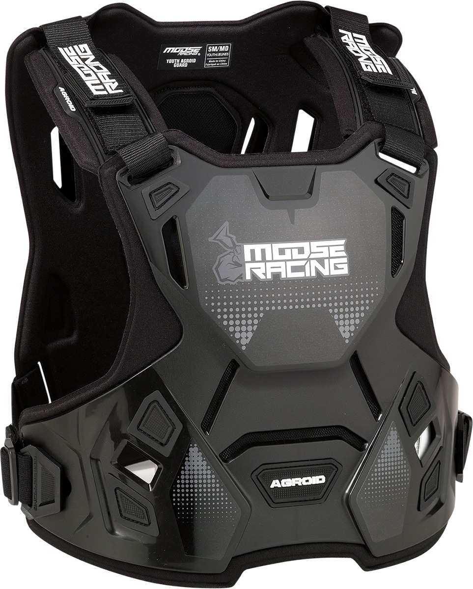 Moose Offroad Agroid Youth Chest Guard S/M Black - Youth chest protector S/M Black - Click Image to Close