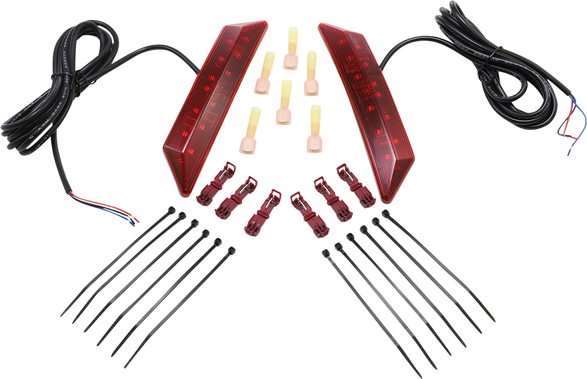 Front Fender LED Marker Lights Red by Show Chrome For 20-21 Can-AmRyker - Click Image to Close