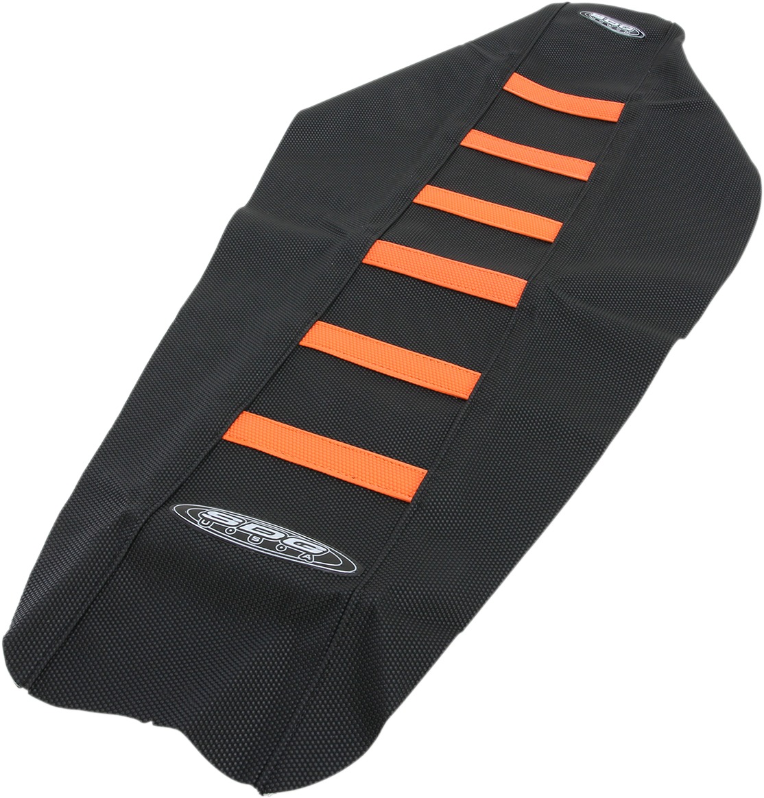 6-Rib Water Resistant Seat Cover Black/Orange - For 2019 KTM SX XC-F - Click Image to Close
