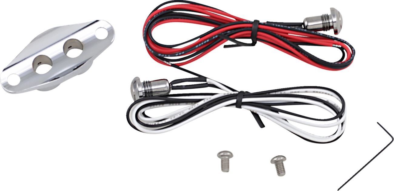 Drag Specialties Duet Handlebar Switch Kit Chrome - Mini handlebar switch kit with 2 buttons, chrome - Click Image to Close