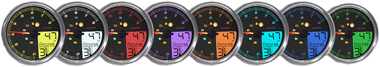 4.5" Multifunction Speedometer For Tank Mounted H-D Models w/ 5" Cup - Click Image to Close