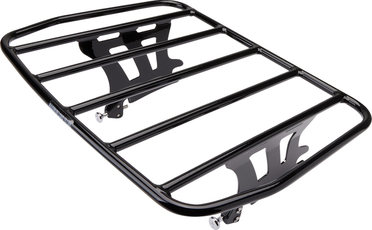 Cobra BA Flat Rack Gloss Black For 97-08 HD Touring - Click Image to Close