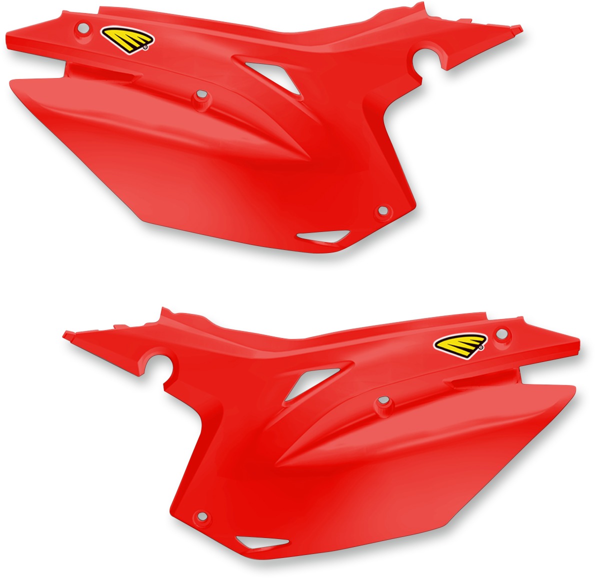 Cycra Side Number Plates Red Fits Honda - Click Image to Close