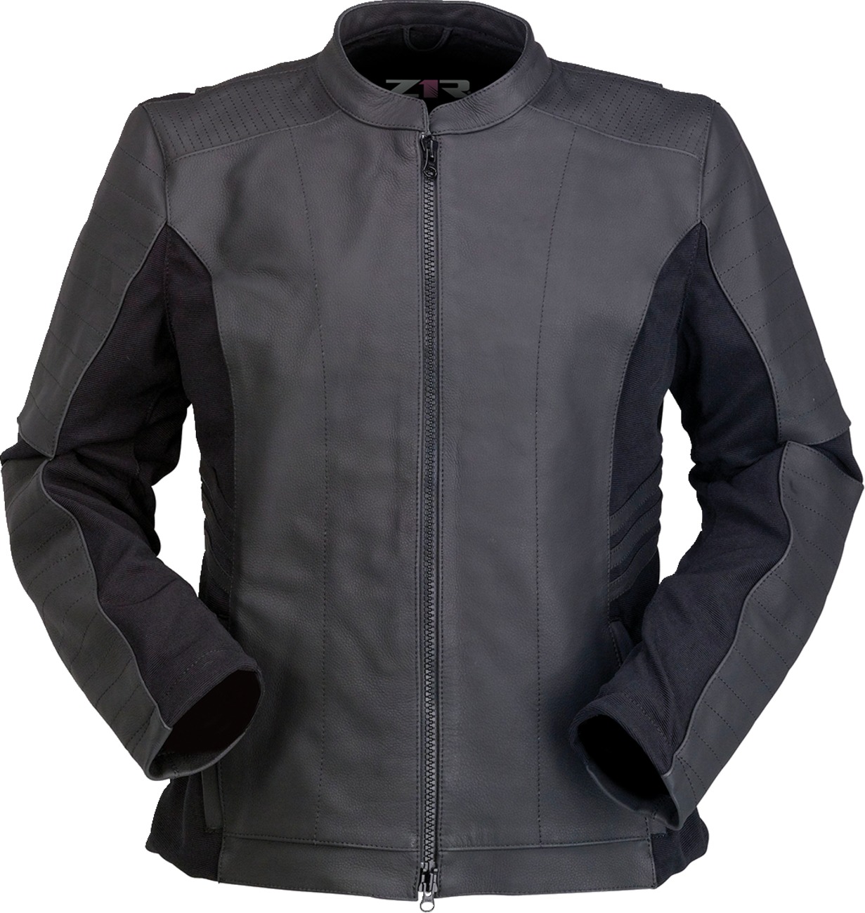 Z1R Bellona Women's Leather Jacket Black Large - Premium leather jacket for women, Black, Size L - Click Image to Close
