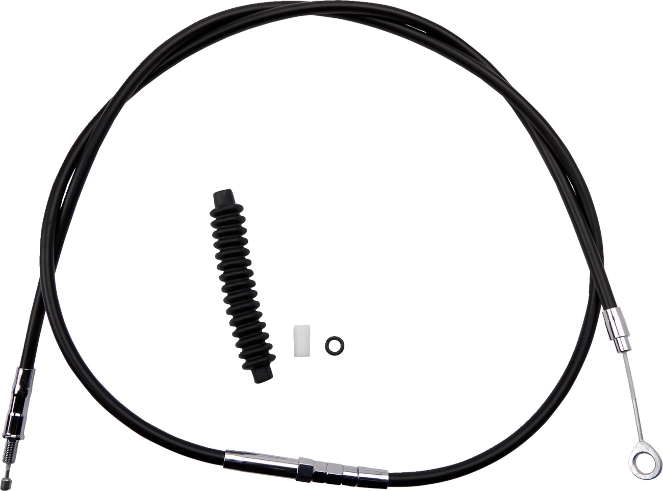 Drag Specialties High-Efficiency Black Vinyl Clutch Cable +6in For Harley FXR/FXRS - Click Image to Close
