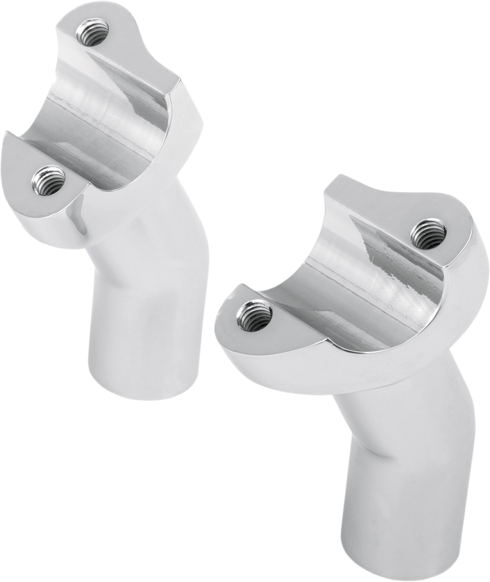 Drag Specialties Forged Aluminum Handlebar Risers Chrome 3.5in Pullback - Click Image to Close