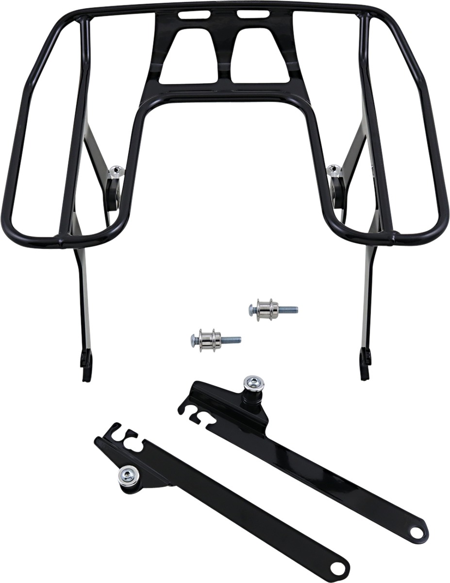 Cobra BA Wrap Around Rack Black For 06-17 HD Dyna w/ Aftermarket Seat - Click Image to Close