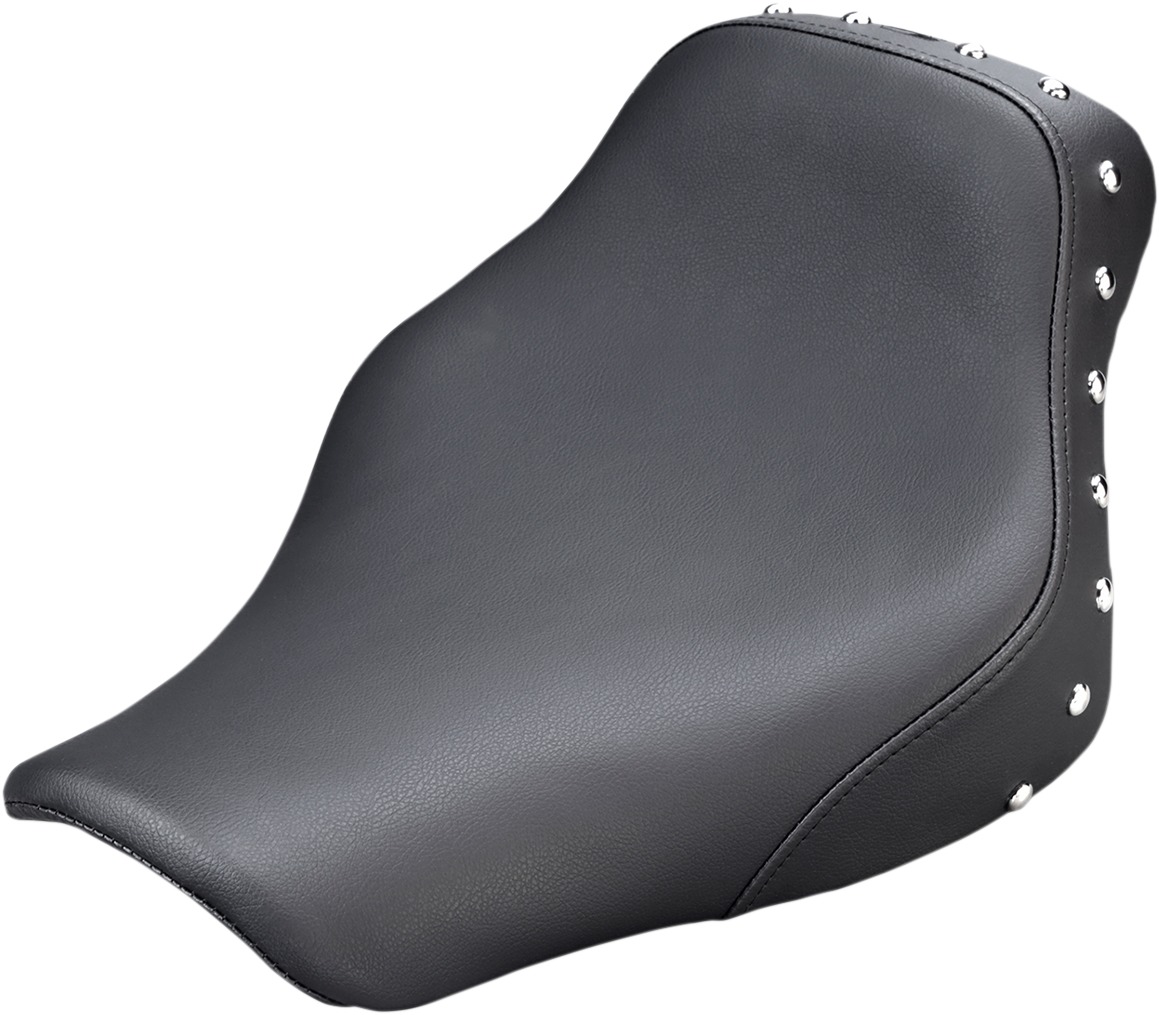 Renegade Studded Solo Seat Black Gel Low - For 18-20 HD FLDE FLHC/S - Click Image to Close