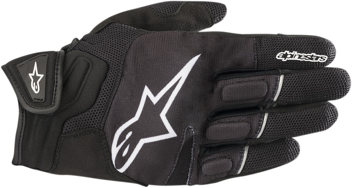 Atom Motorcycle Gloves Black/White Small - Click Image to Close