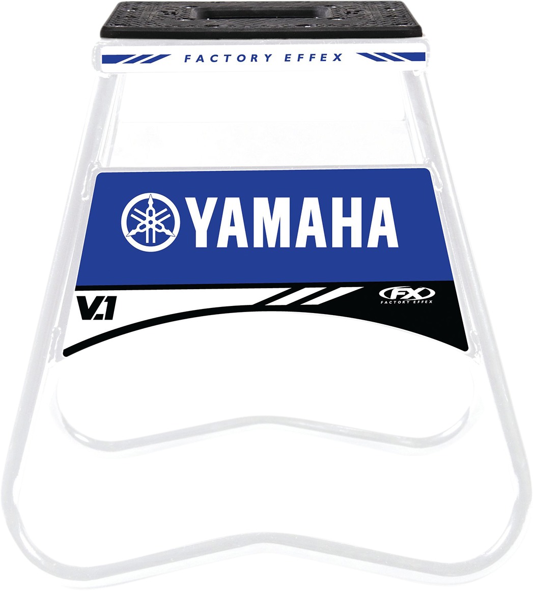 Factory Effex V1 Bike Stand Yamaha White - Click Image to Close