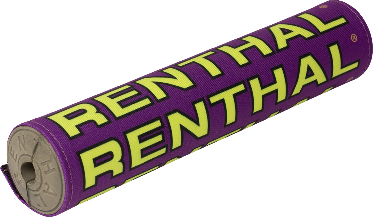 Renthal Vintage SX Crossbar Pad Purple/Yellow 10in Retro - Click Image to Close