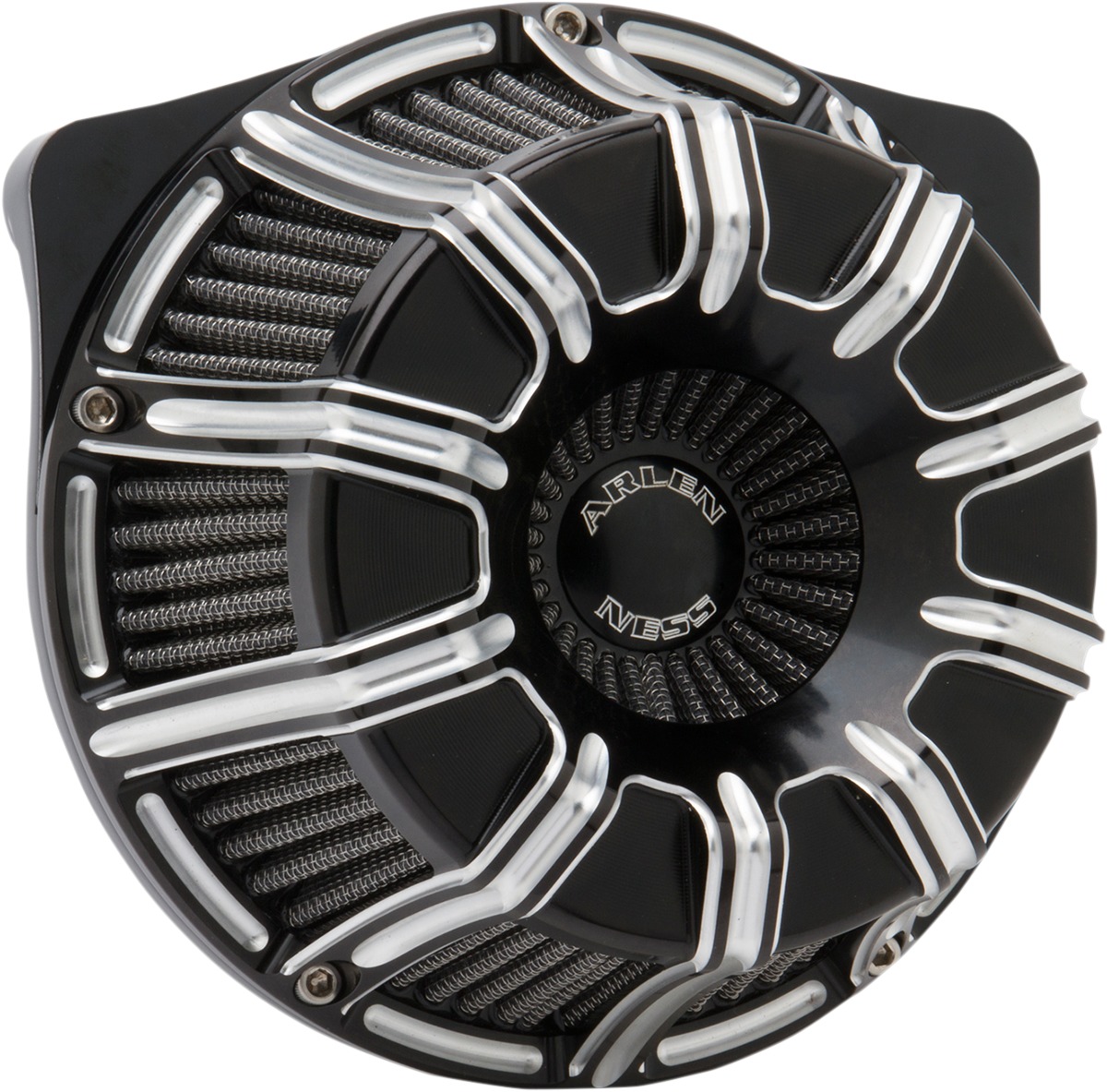 Arlen Ness 10-Gauge Inverted Big Sucker Air Cleaner - Black - Click Image to Close
