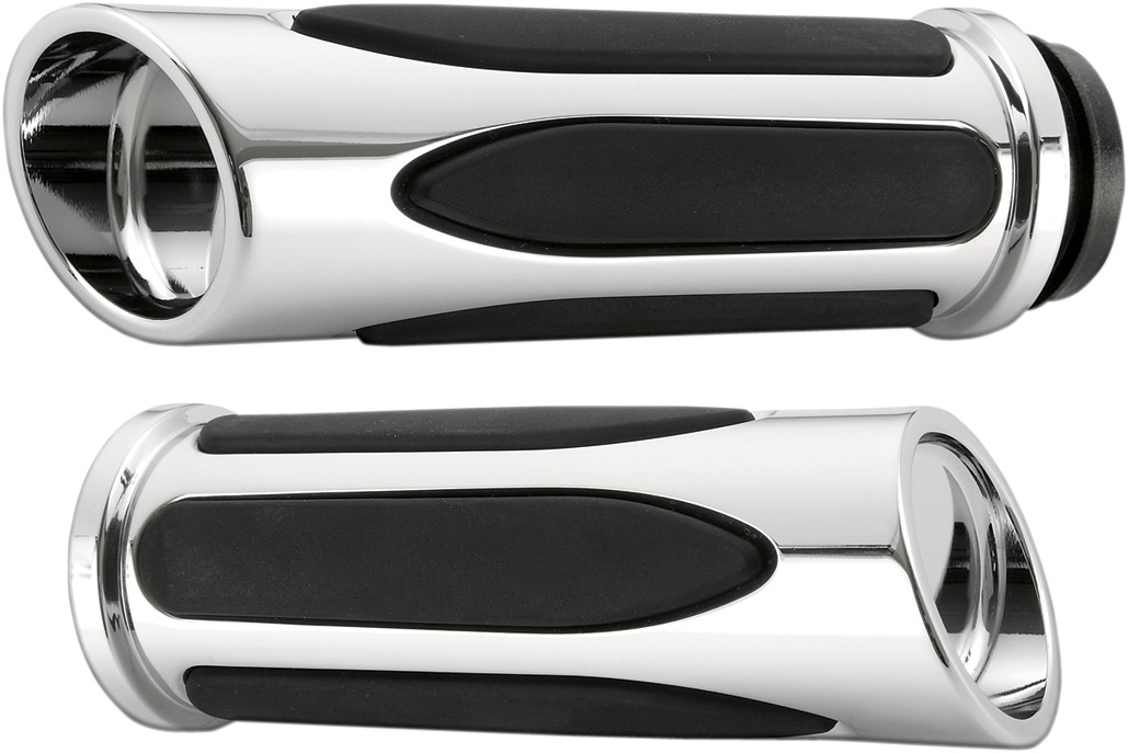 Arlen Ness Deep Cut Comfort Grips Chrome - Click Image to Close