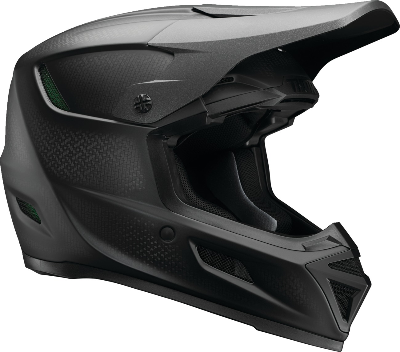 Thor Reflex Sport Carbon Stealth MIPS Helmet Black M - Unisex MX helmet with MIPS and carbon fiber shell - Click Image to Close