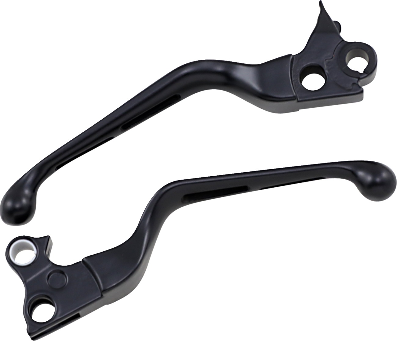Drag Specialties Slotted Wide Blade Lever Set Matte Black For Harley-Davidson - Click Image to Close