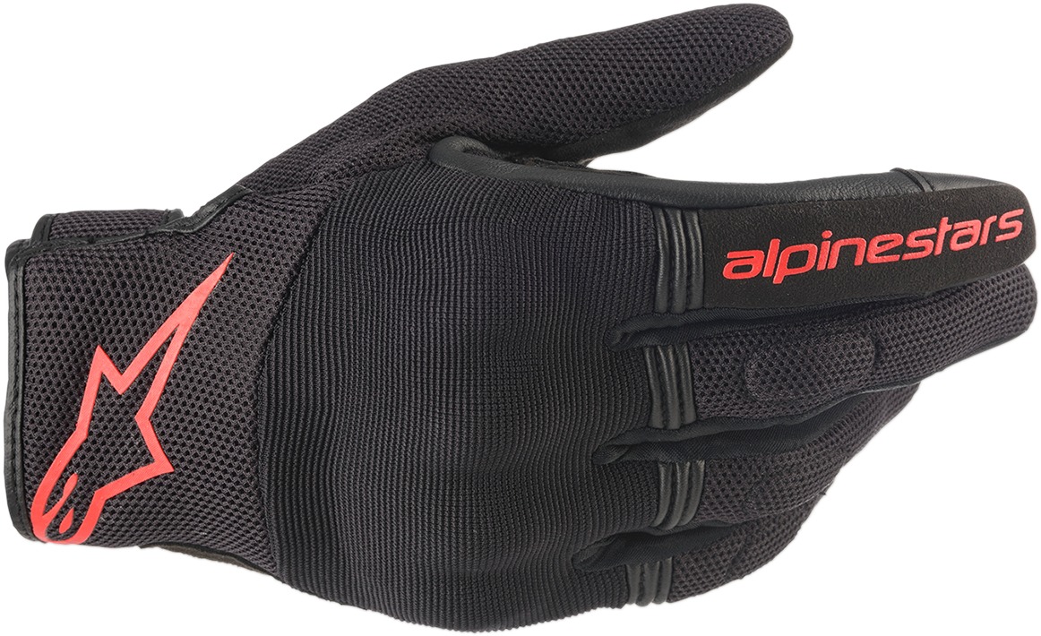 Copper Motorcycle Gloves Black/Red Large - Click Image to Close