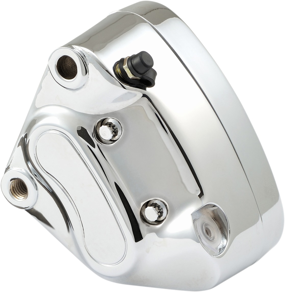 Drag Specialties Chrome 4-Piston Front Left Brake Caliper Harley-Davidson - Click Image to Close