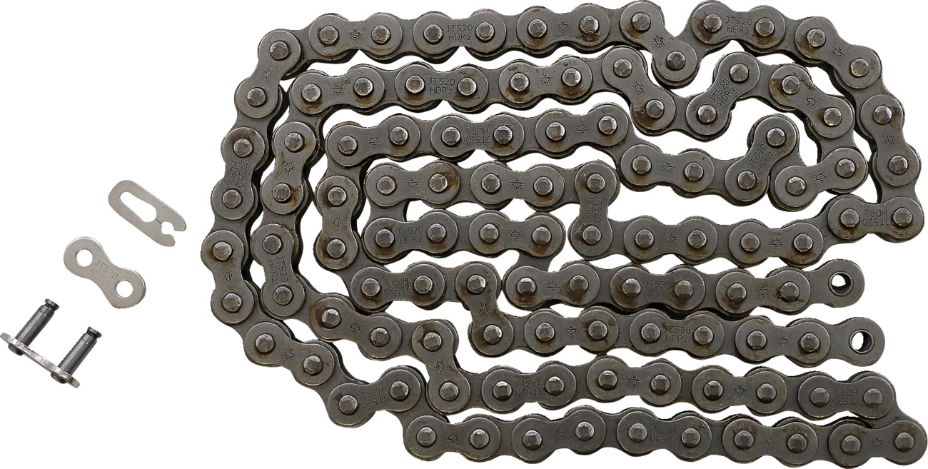 JT Chains 520HDR 110-Link Raw Drive Chain - Competition 520 chain, clip master link - Click Image to Close