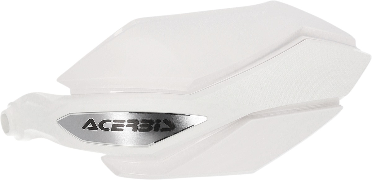Acerbis Argon Handguards Gloss White Pair - Closed handguards, Gloss White, universal fit - Click Image to Close
