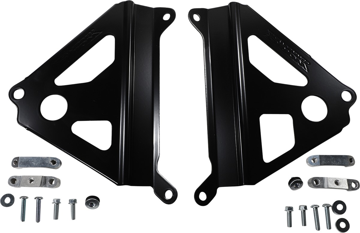 Black Aluminum Radiator Braces - For 18-21 Yamaha YZ450F - Click Image to Close