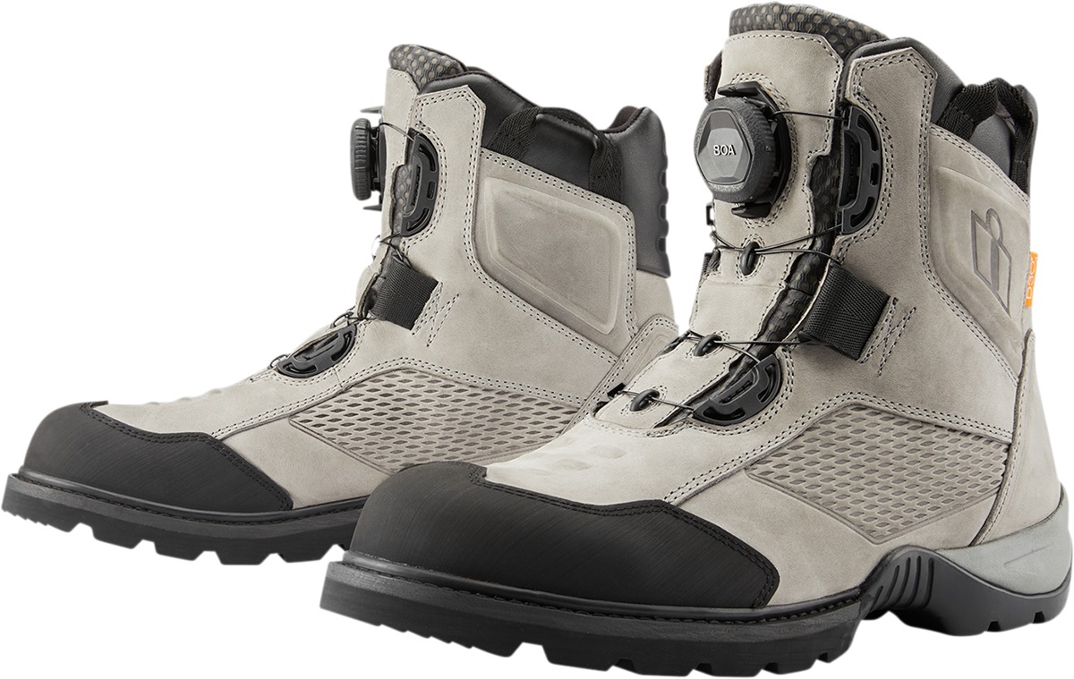 Gray Stormhawk Boots - Size 10 - Waterproof Street Bike Boots - Click Image to Close