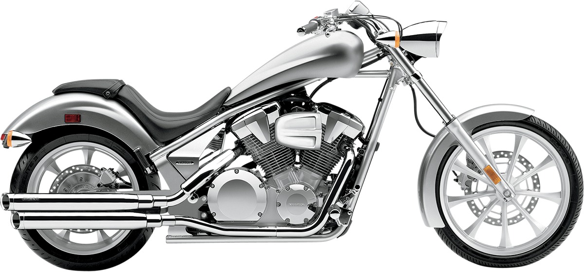 3" Chrome Slip On Exhaust Mufflers - VT1300 Stateline Sabre Interstate Fury - Click Image to Close