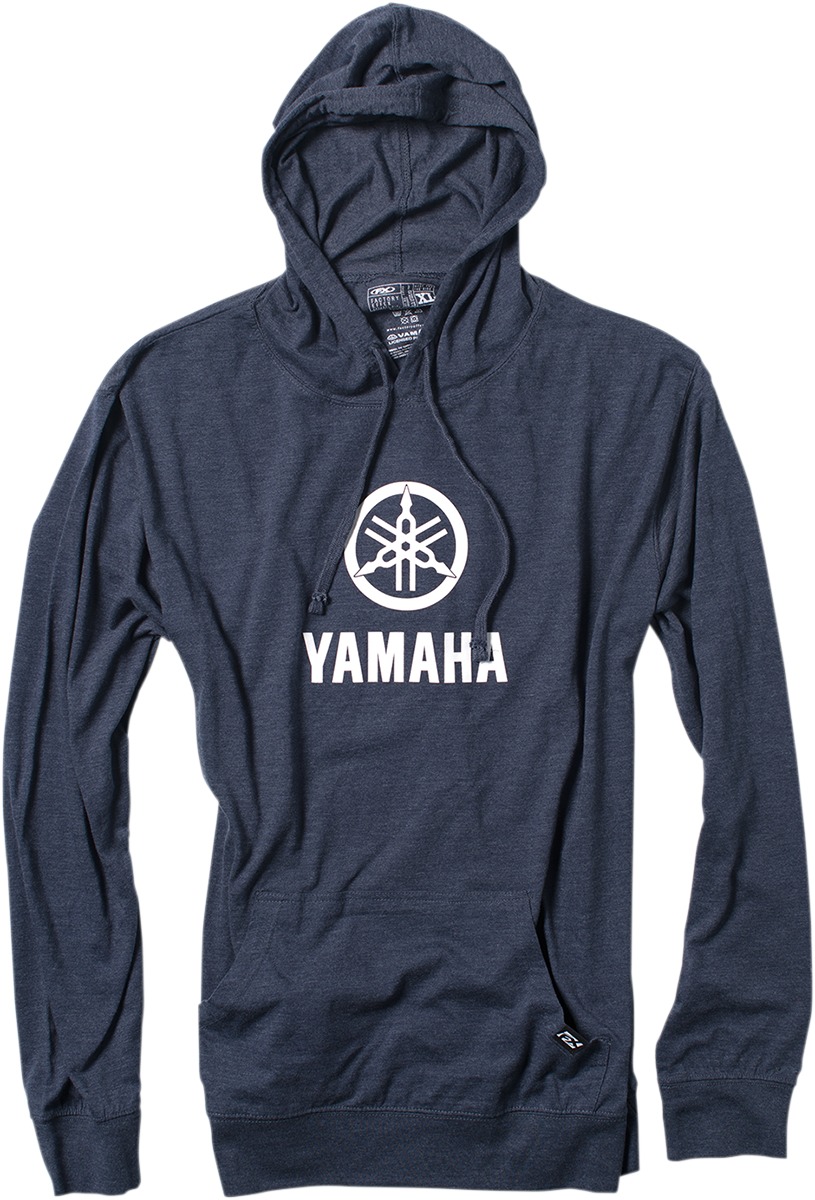 Men's Yamaha Stack Lightweight Hoody Navy XL Factory Effex - Click Image to Close