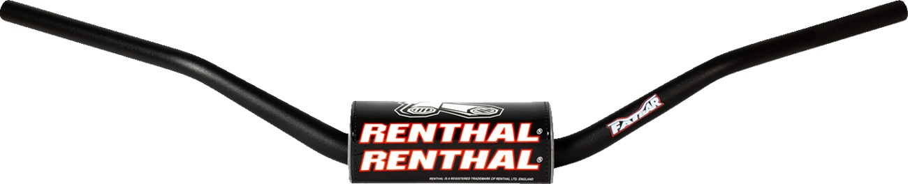Renthal Fatbar Handlebars Black 1-1/8" Flat Track MX/Enduro - Click Image to Close