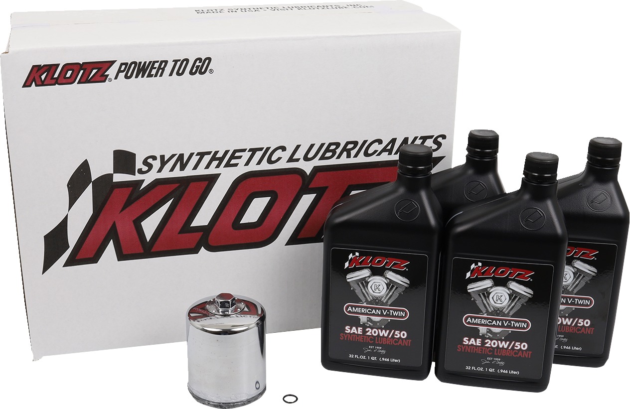 Klotz Oil Change Kit for Harley Twin Cam & Milwaukee Eight - Complete kit for Harley Twin Cam & Milwaukee Eight - Click Image to Close