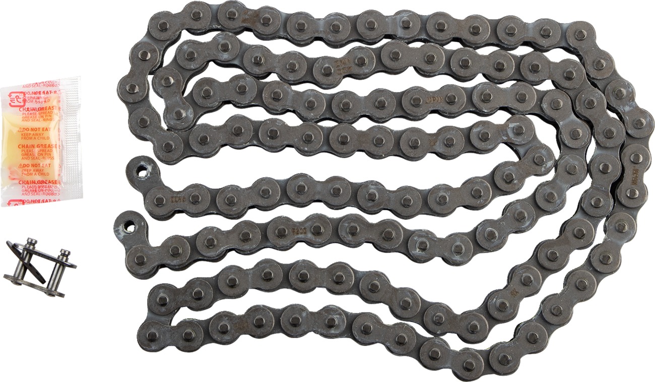 RK 420MXZ-120 Non-Sealed Drive Chain, Natural, 120 Links - 120-link 420 chain for up to 150cc engines - Click Image to Close