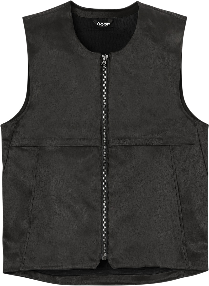ICON Backlot Vest Men's 2XL/3XL Black - Men's dual sport vest in black textile - Click Image to Close
