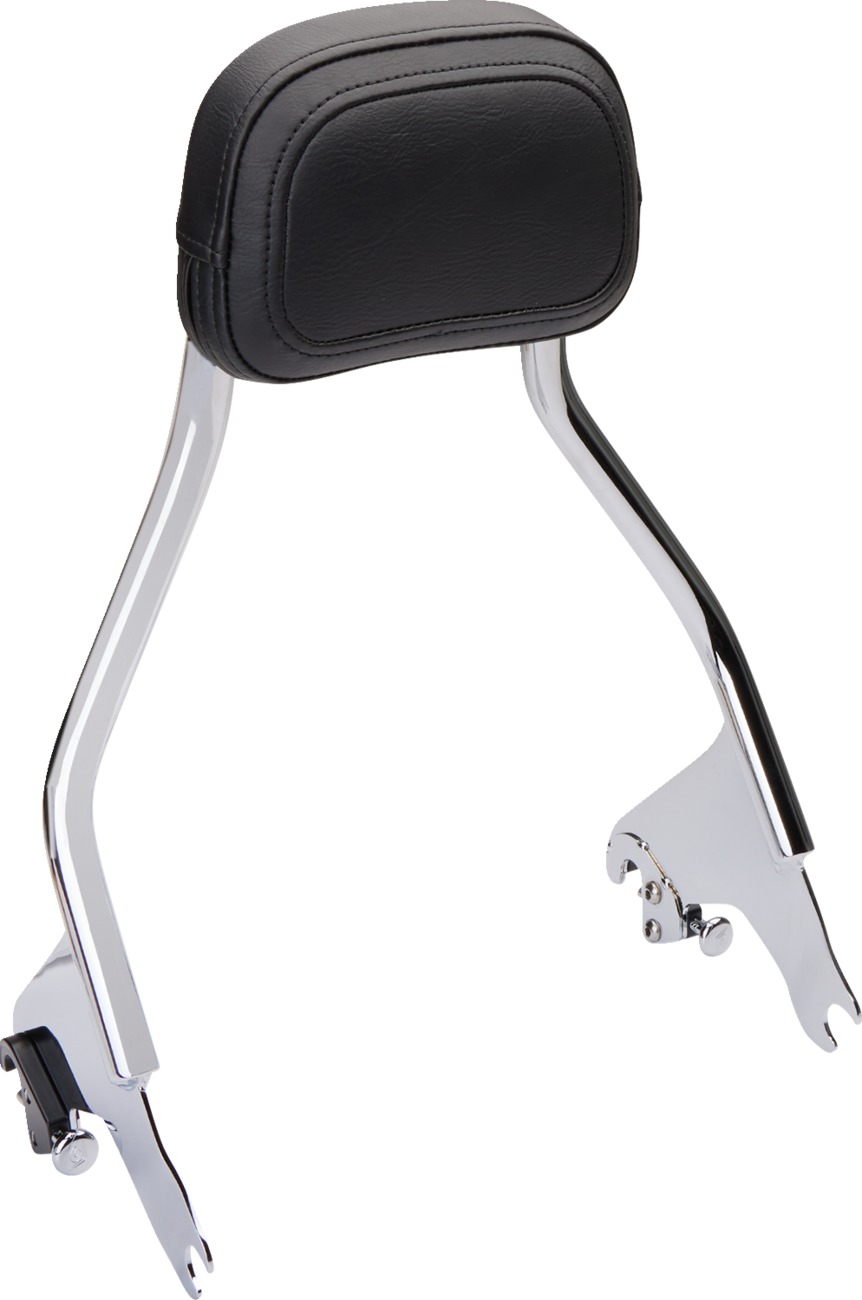 Cobra Detachable Short Backrest Chrome Fits FLH/FLT 1997-2008 - Click Image to Close