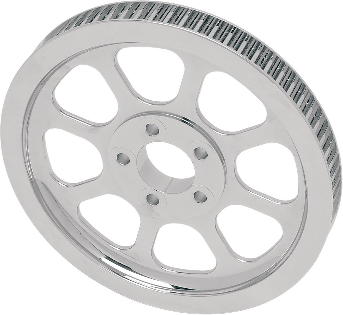 Drag Specialties Rear Belt Pulley Polished Chrome For Harley Softail - Click Image to Close