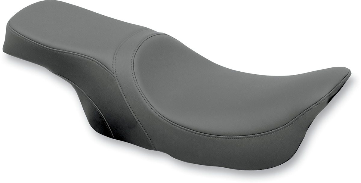 Predator Smooth 2-Up Seat - Black - For 94-96 Harley FLHR Road King - Click Image to Close